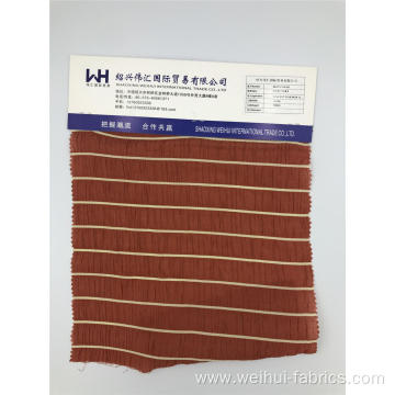 High Quality Woven N/T/G/R Stripes Wrinkled Fabrics